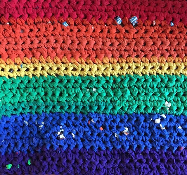 Happy Pride Month from the Evanston Rebuilding Warehouse!#evanstonpride #tshirtrug #reuse